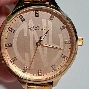 Caravelle New York 44L207 women's watch rose gold tone